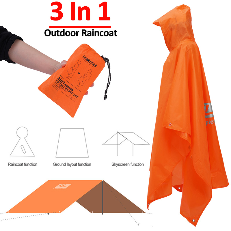 Fishing Rain Suit - 3'ü 1 Arada Açık Yağmurluk Kapşonlu