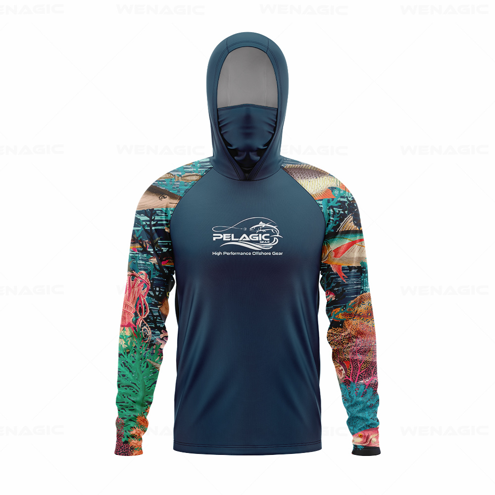 Fishing Shirt Uv Protection - Pelagic dişli erkekler kaput balıkçılık gömlek