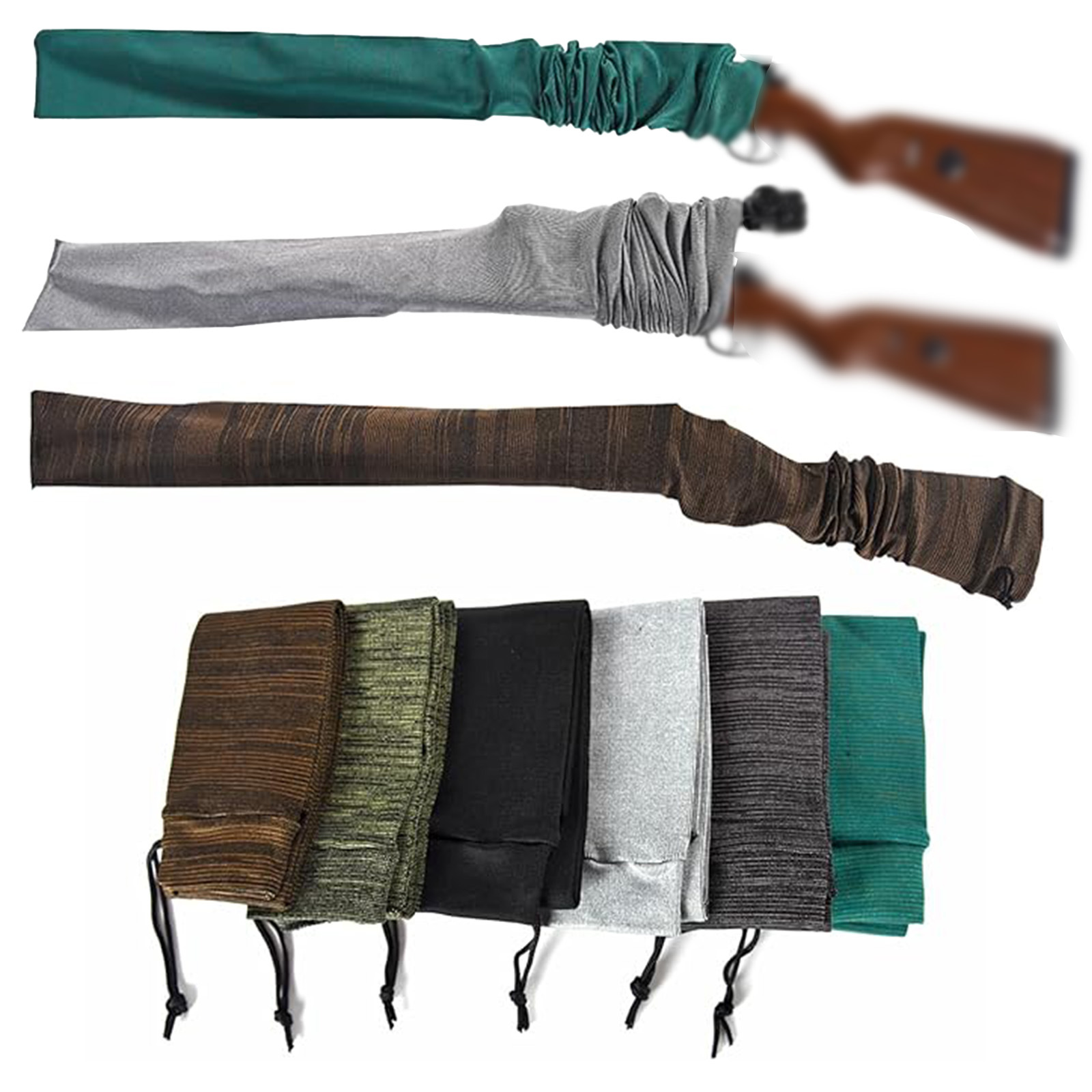 Fishing Socks - Silikon Kaplamalı Silah Kılıfı Polyester Tüfek