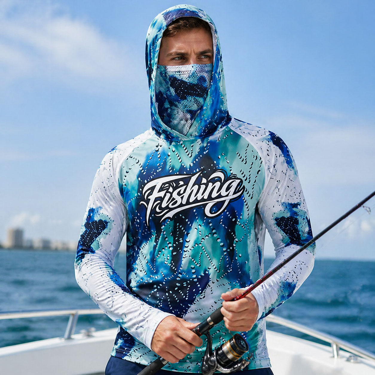 Fishing Hoodie - Balıkçılık Kapüşonlu Üstleri UPF 50+ Koşu