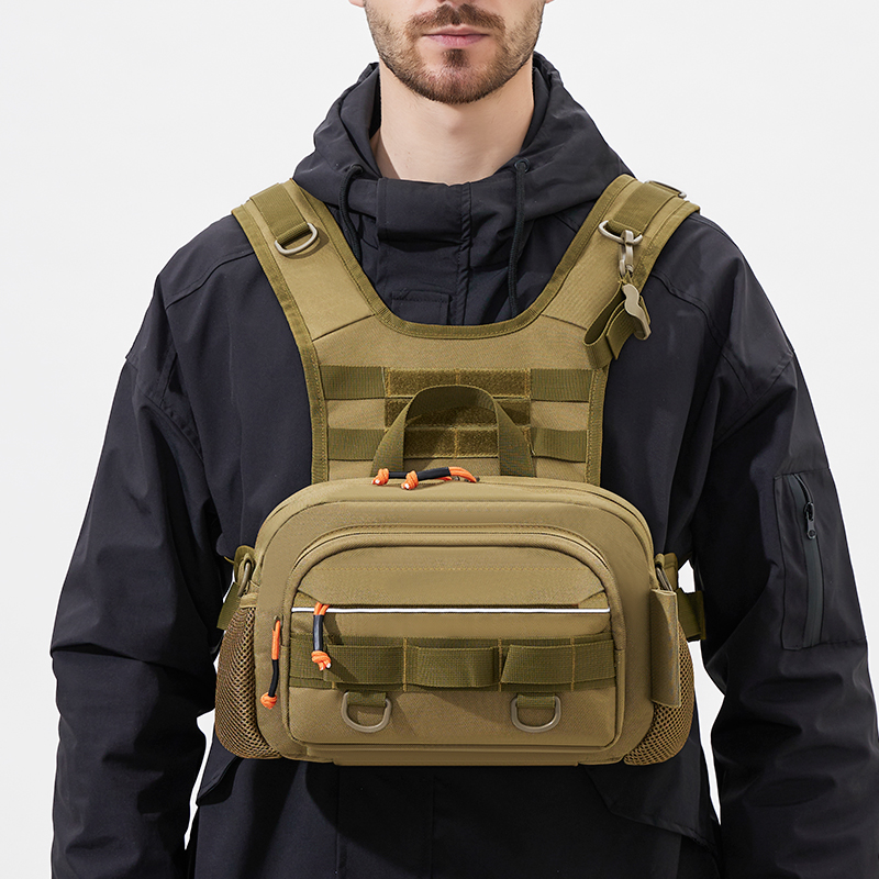 Fishing Backpack - Erkekler Göğüs Çantası Taktik Balıkçılık Sırt