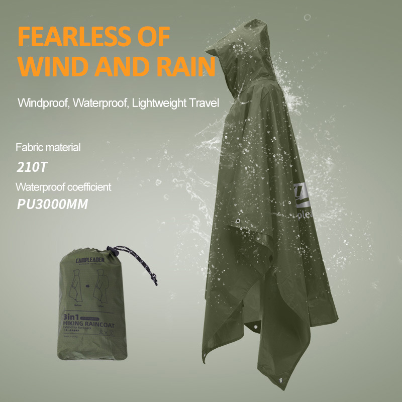 Fishing Rain Suit - 3'ü 1 Arada Açık Hava Yağmurluğu