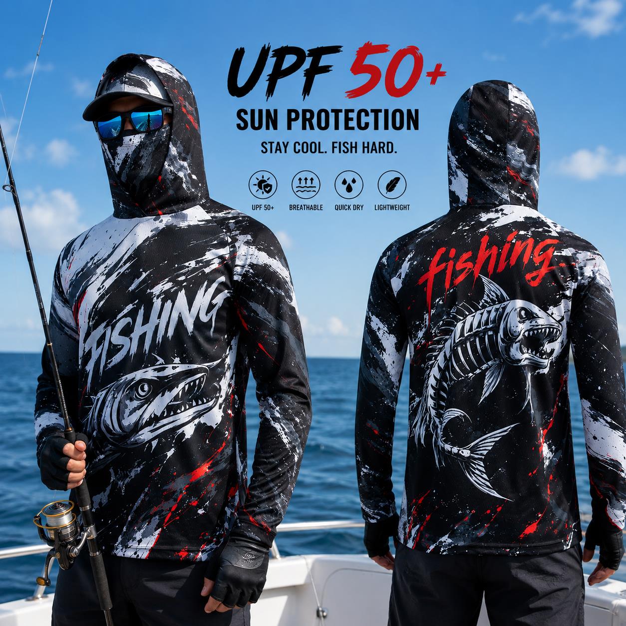 Erkek Kapüşonlu Balıkçı Gömleğ - Fishing Hoodie incelemesi ve fiyatı