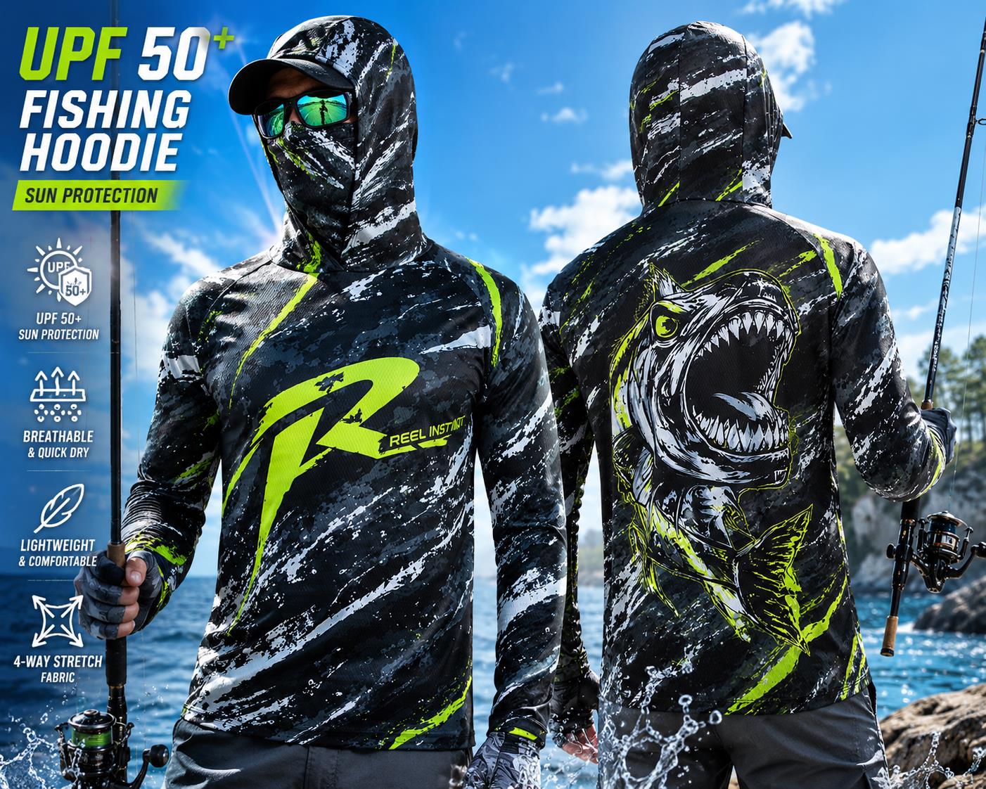Erkek Kapüşonlu Balıkçı Gömleğ - Fishing Hoodie incelemesi ve fiyatı